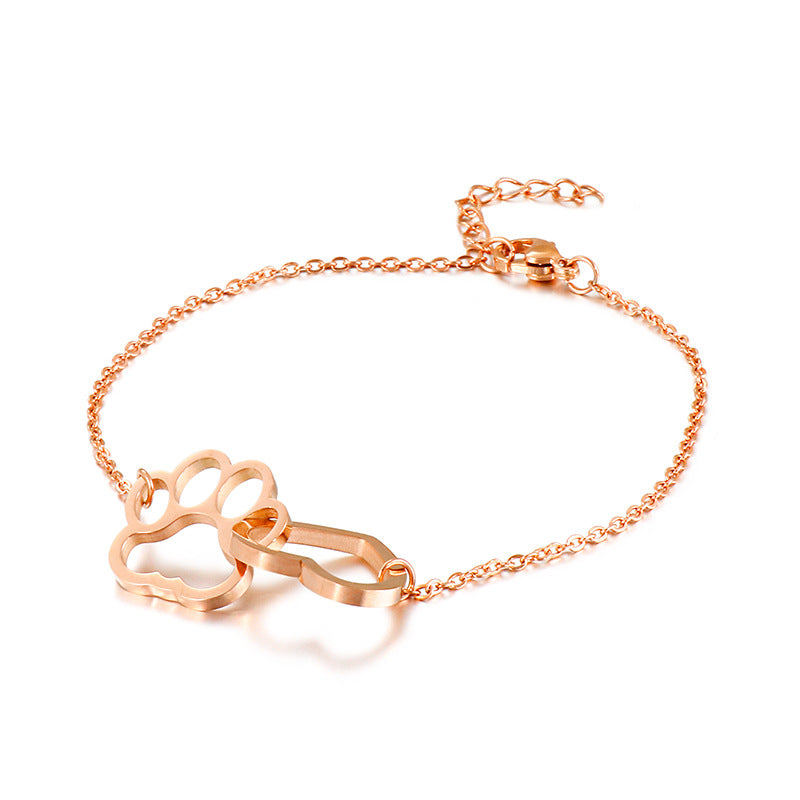 Wholesale Cat Claw Peach Heart Pendant Long Clavicle Gold Plated Necklaces